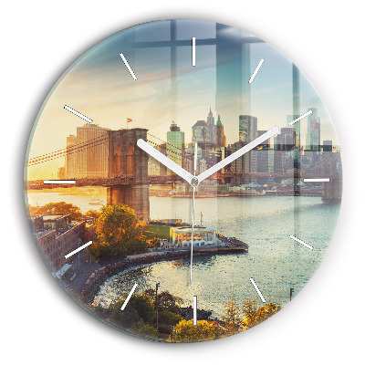Reloj de pared redondo Nueva York Manhattan