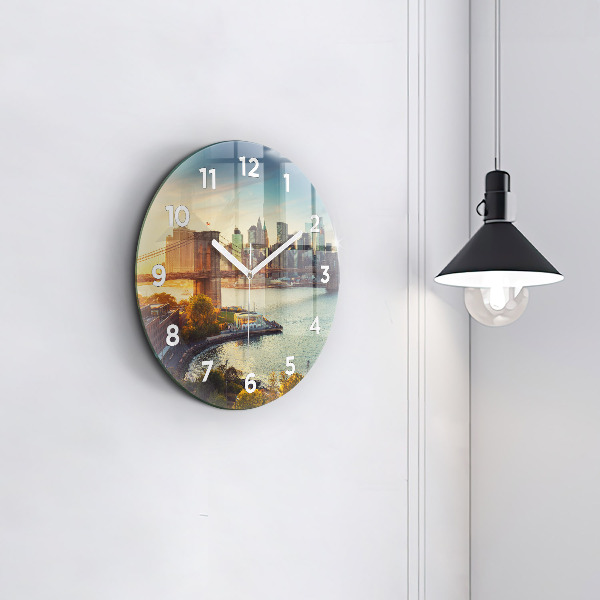 Reloj de pared redondo Nueva York Manhattan