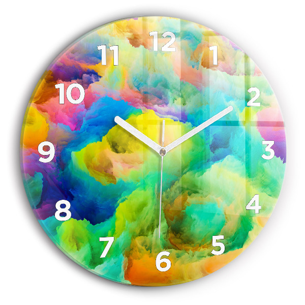 Reloj de cristal redondo Textura fractal