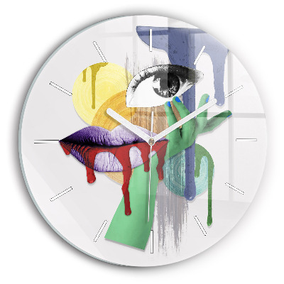 Reloj de pared redondo Collage surrealista