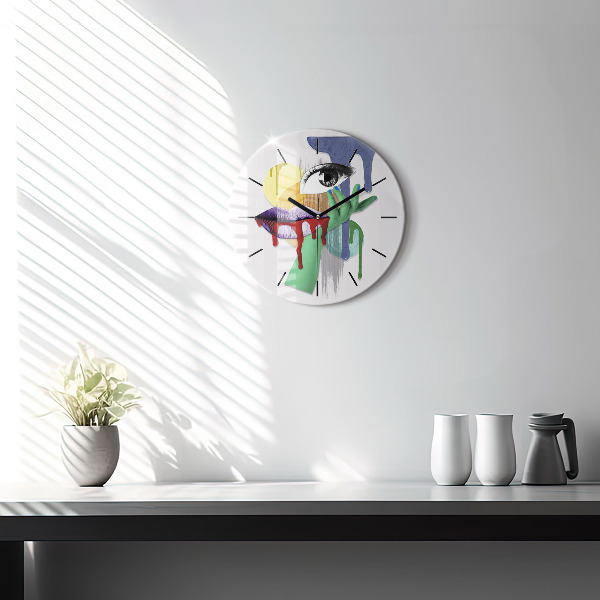 Reloj de pared redondo Collage surrealista