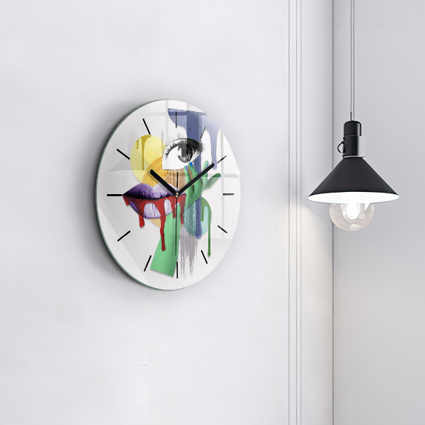 Reloj de pared redondo Collage surrealista