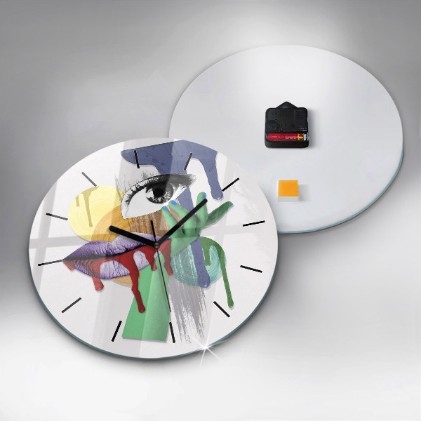 Reloj de pared redondo Collage surrealista