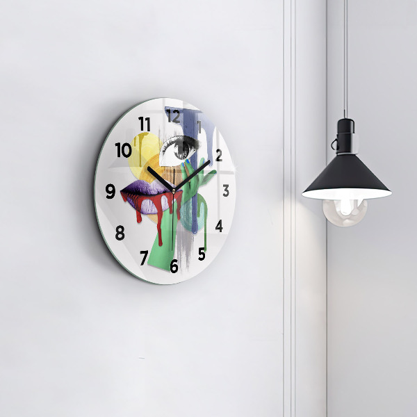 Reloj de pared redondo Collage surrealista