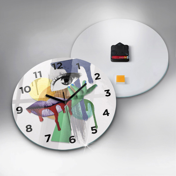 Reloj de pared redondo Collage surrealista