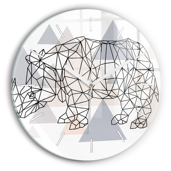 Reloj de pared redondo Patrón geométrico