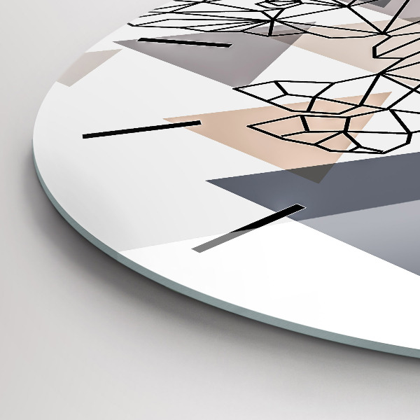 Reloj de pared redondo Patrón geométrico