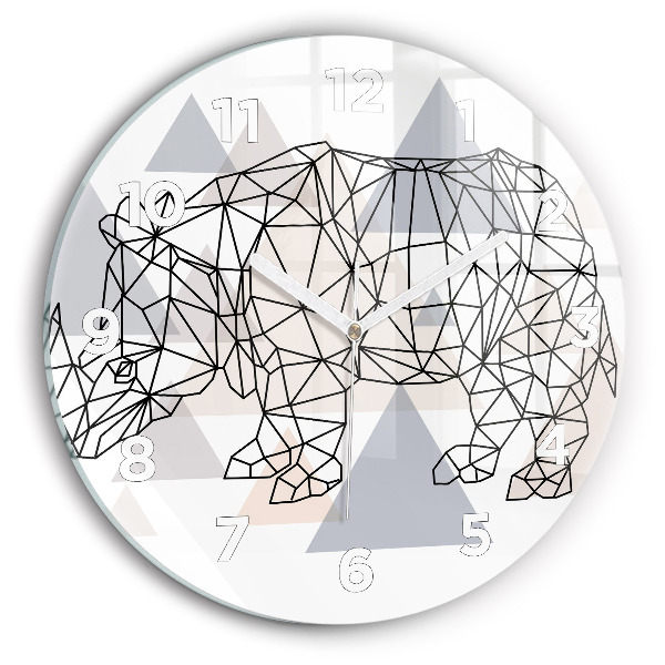Reloj de pared redondo Patrón geométrico