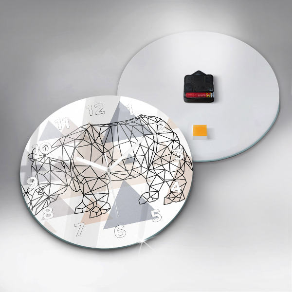 Reloj de pared redondo Patrón geométrico