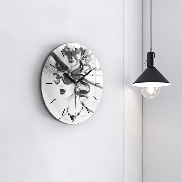 Reloj de pared redondo Mujer a la moda