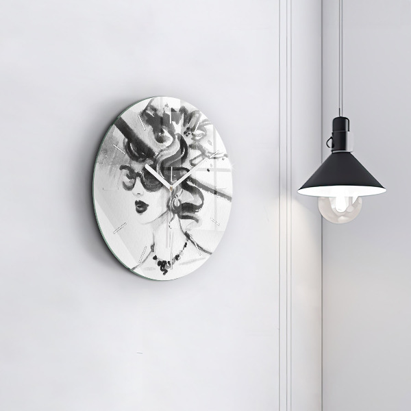 Reloj de pared redondo Mujer a la moda