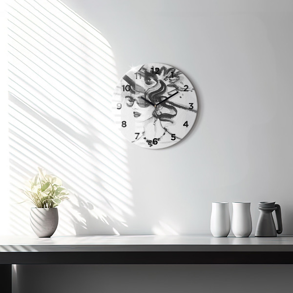 Reloj de pared redondo Mujer a la moda