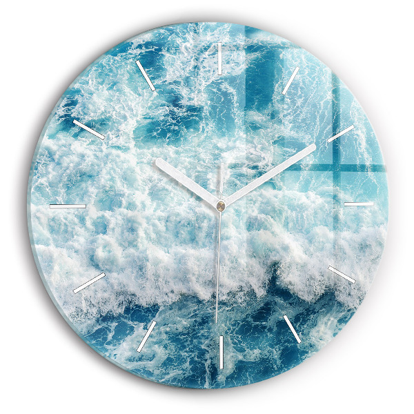 Reloj redondo pared Olas del océano
