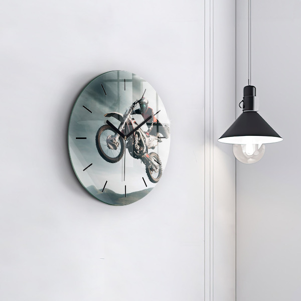 Reloj de cristal redondo Moto estilo adrenalina