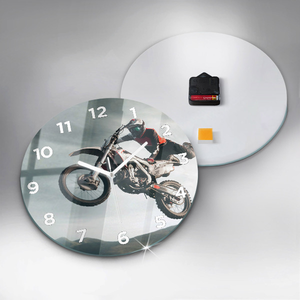 Reloj de cristal redondo Moto estilo adrenalina