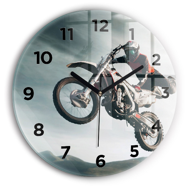 Reloj de cristal redondo Moto estilo adrenalina