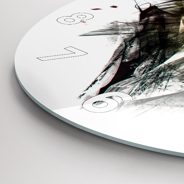 Reloj de pared redondo Retrato dibujado de un lobo