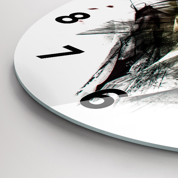 Reloj de pared redondo Retrato dibujado de un lobo