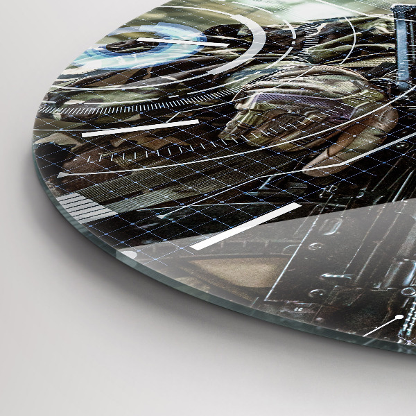 Reloj redondo pared Soldado con pistola