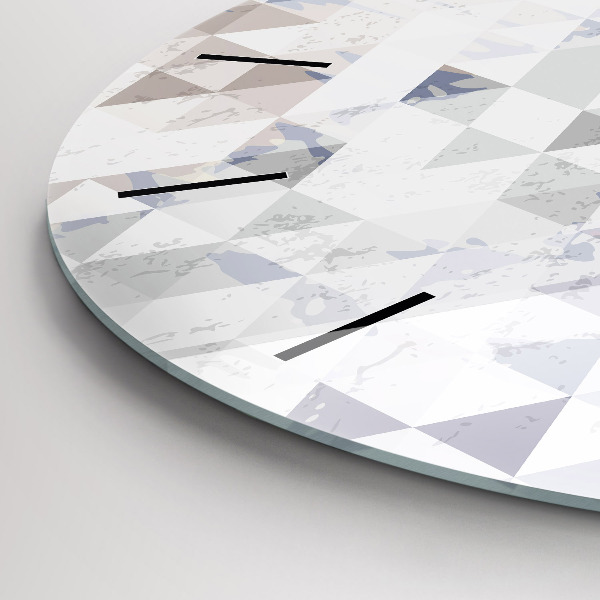 Reloj de cristal redondo Dibujo geométrico