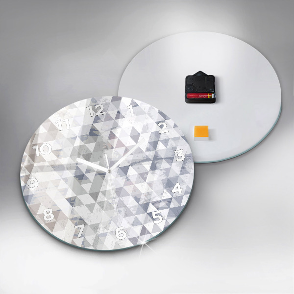 Reloj de cristal redondo Dibujo geométrico
