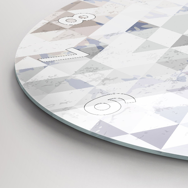 Reloj de cristal redondo Dibujo geométrico