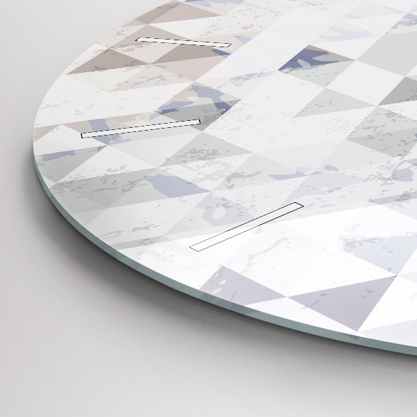 Reloj de cristal redondo Dibujo geométrico