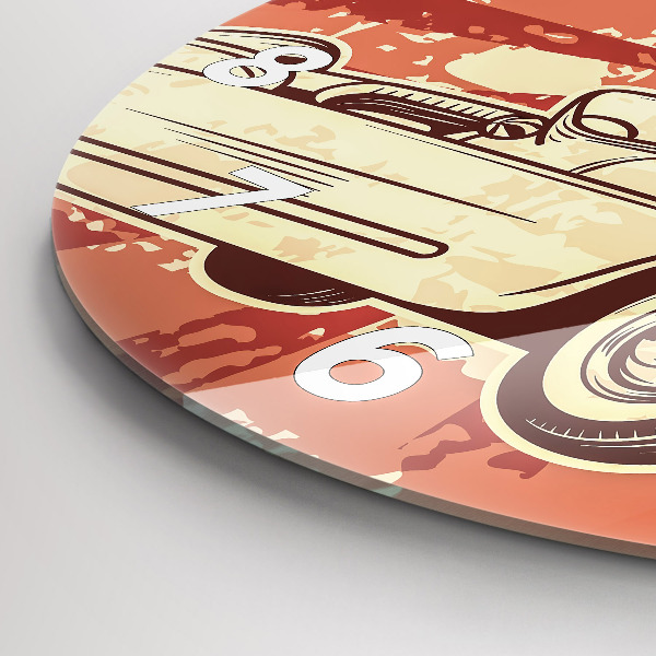 Reloj de pared redondo Auto retro vintage