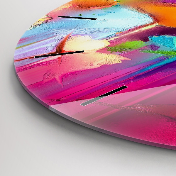 Reloj redondo pared Flores abstractas