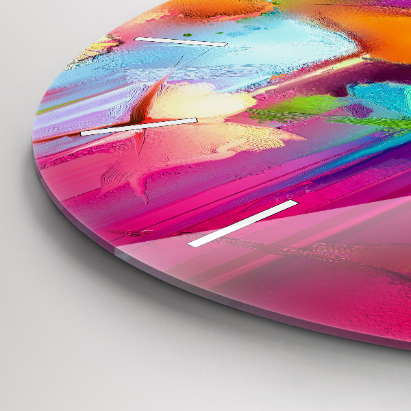 Reloj redondo pared Flores abstractas