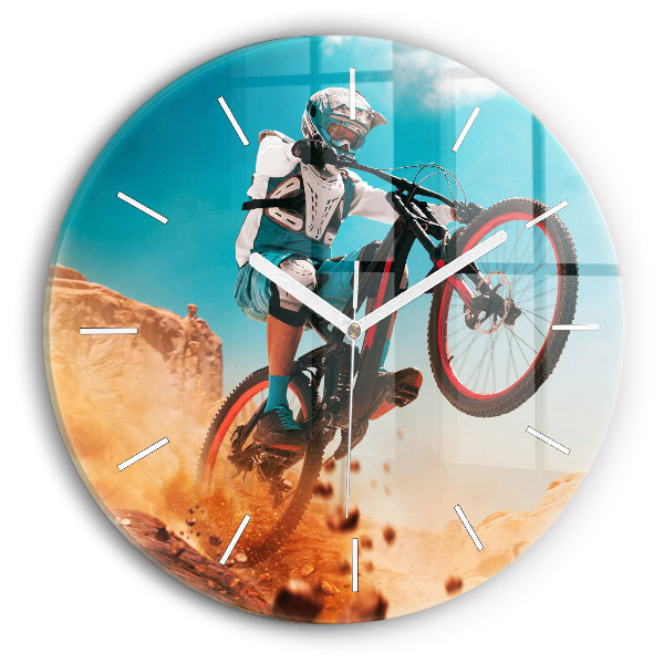 Reloj redondo pared Stuntman y adrenalina