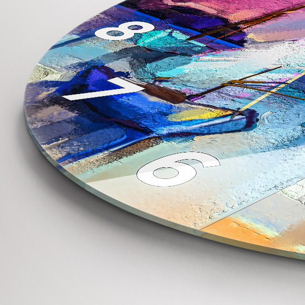 Reloj de cristal redondo Paisaje marino