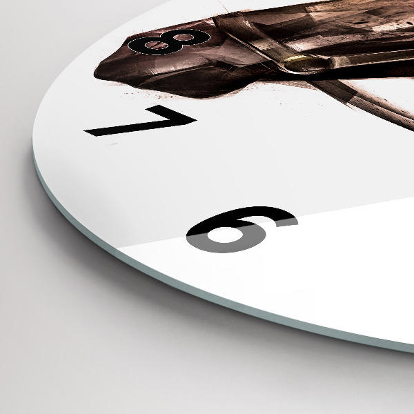 Reloj redondo pared Perfil pintado de un caballo