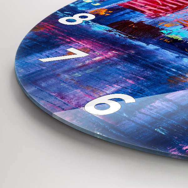 Reloj redondo pared Abstracto de rascacielos