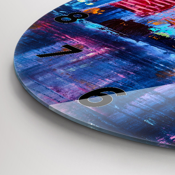 Reloj redondo pared Abstracto de rascacielos