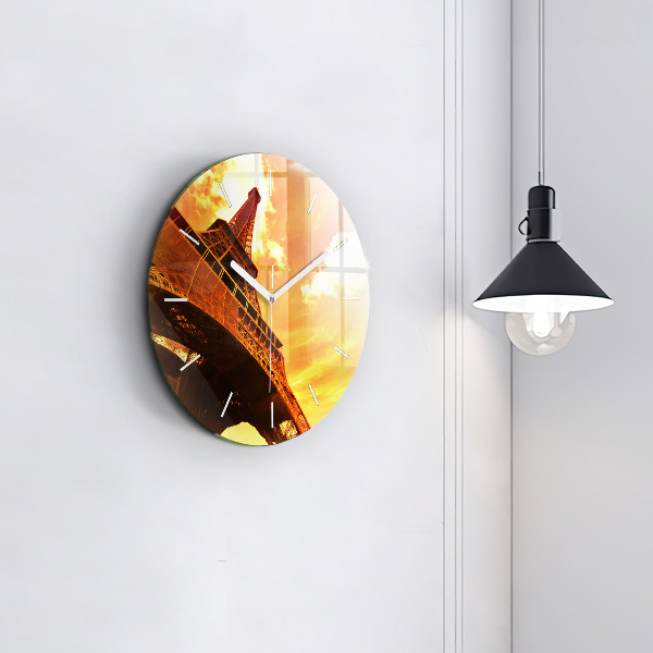 Reloj de pared redondo Torre Eiffel en París