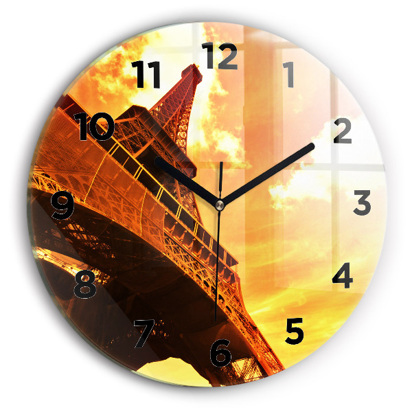 Reloj de pared redondo Torre Eiffel en París