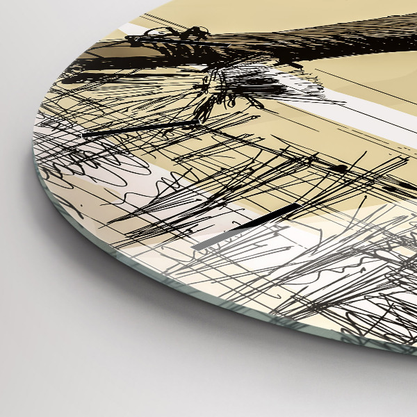 Reloj de pared redondo Mujer recogiendo arroz