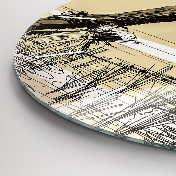 Reloj de pared redondo Mujer recogiendo arroz