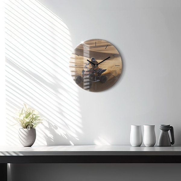 Reloj de pared redondo Quad en el desierto