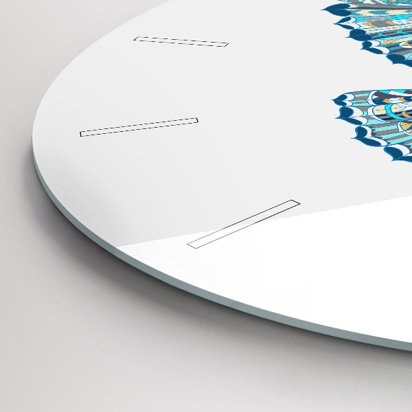 Reloj de cristal redondo Búho en vuelo