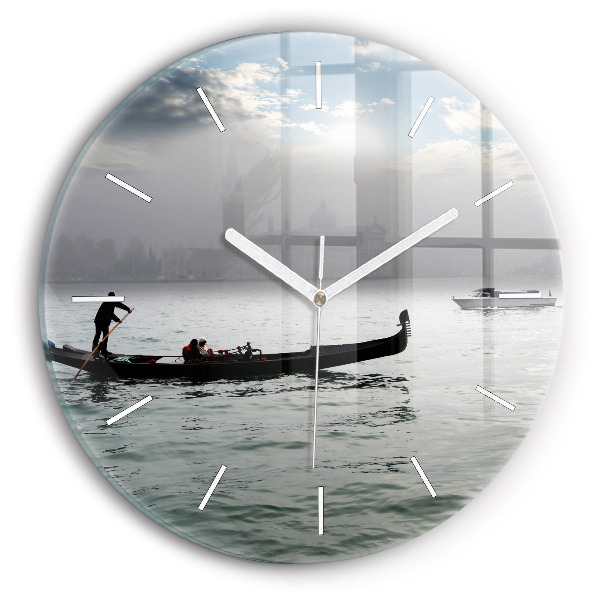 Reloj de pared redondo Góndola de Venecia