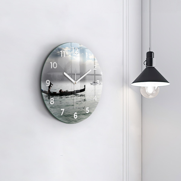 Reloj de pared redondo Góndola de Venecia