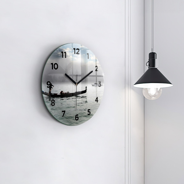 Reloj de pared redondo Góndola de Venecia