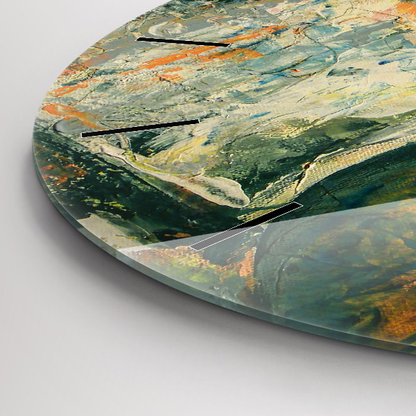 Reloj de pared redondo Postura del elefante pintado