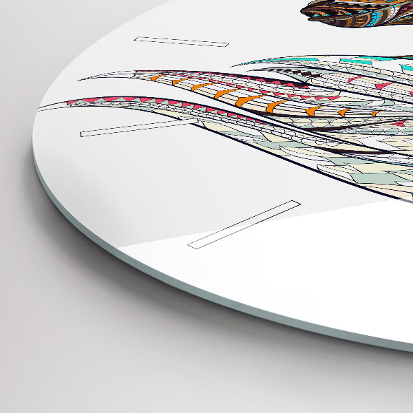 Reloj redondo pared Ilustración de un caballo