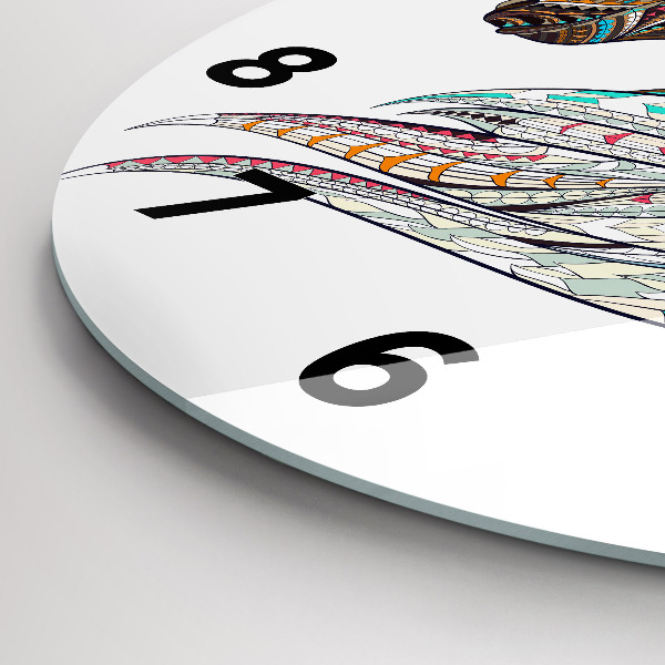 Reloj redondo pared Ilustración de un caballo