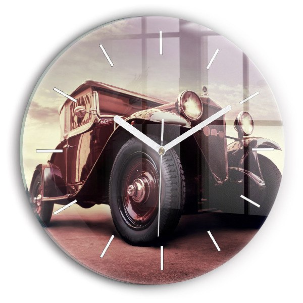 Reloj redondo pared Coche antiguo