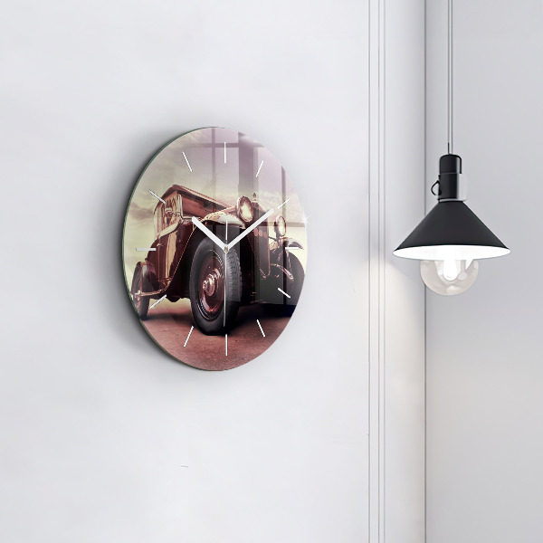 Reloj redondo pared Coche antiguo