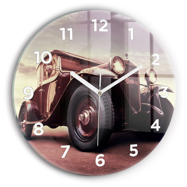 Reloj redondo pared Coche antiguo
